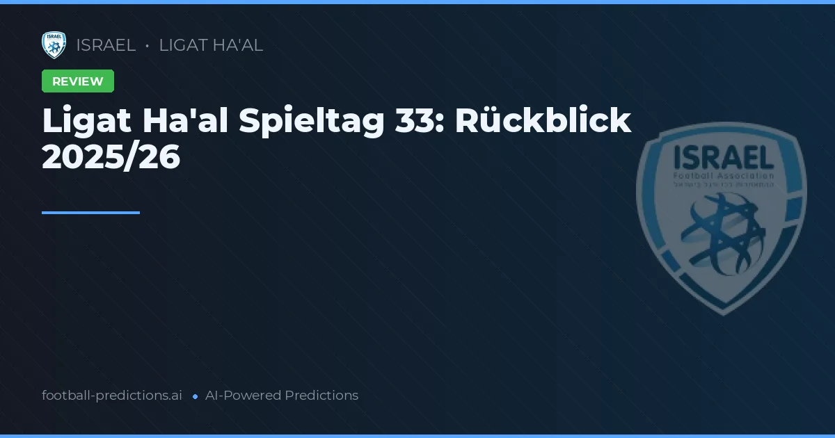 Ligat Ha'al Spieltag 33: Rückblick 2025/26