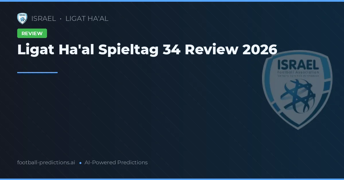 Ligat Ha'al Spieltag 34 Review 2026