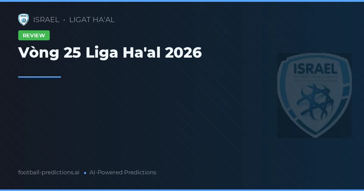 Vòng 25 Liga Ha'al 2026