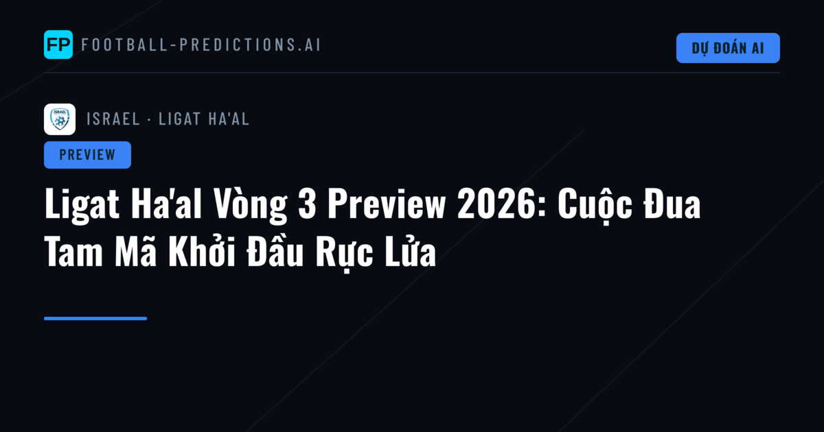 Ligat Ha'al Vòng 3 Preview 2026: Cuộc Đua Tam Mã Khởi Đầu Rực Lửa