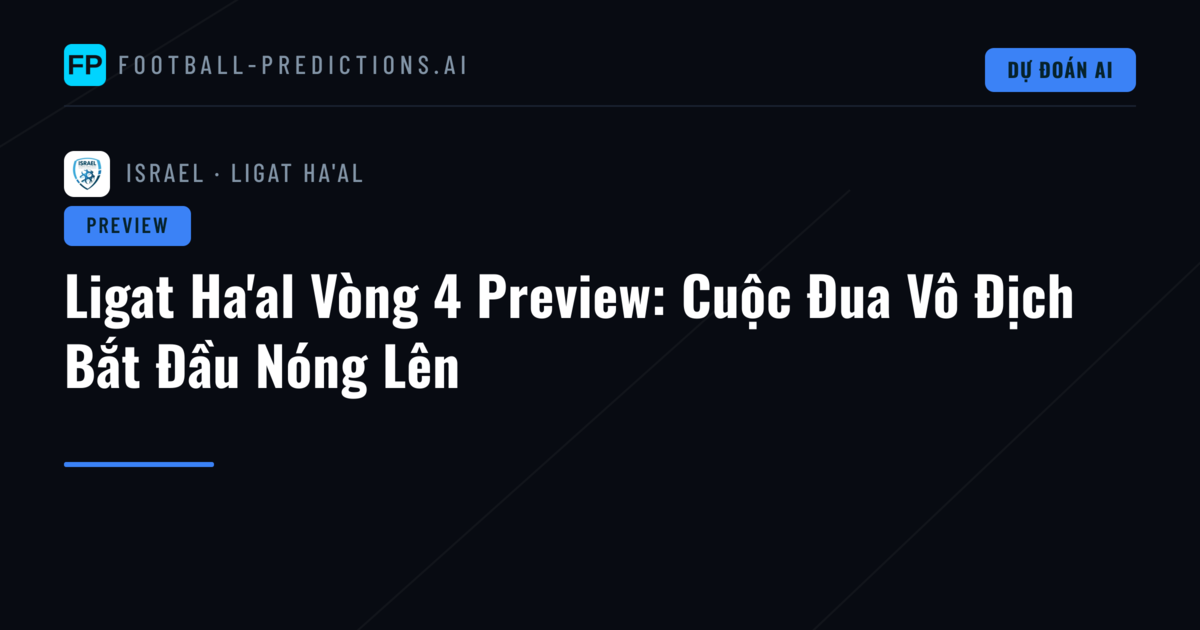 Ligat Ha'al Vòng 4 Preview: Cuộc Đua Vô Địch Bắt Đầu Nóng Lên