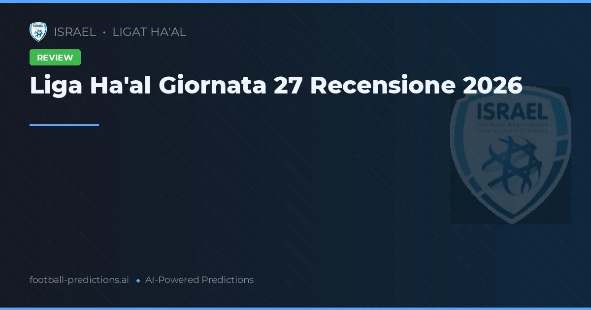 Liga Ha'al Giornata 27 Recensione 2026