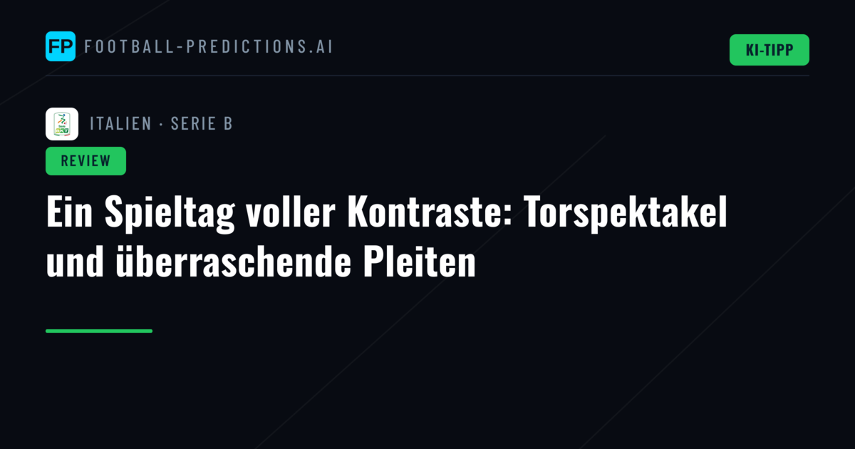 Ein Spieltag voller Kontraste: Torspektakel und überraschende Pleiten