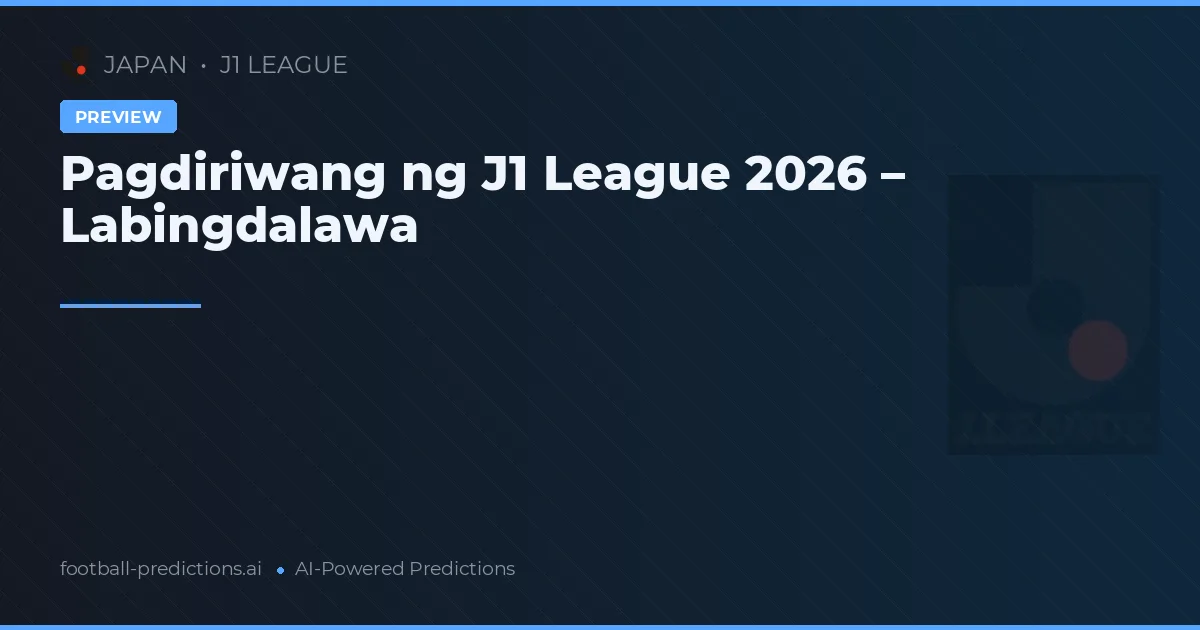 Pagdiriwang ng J1 League 2026 – Labingdalawa