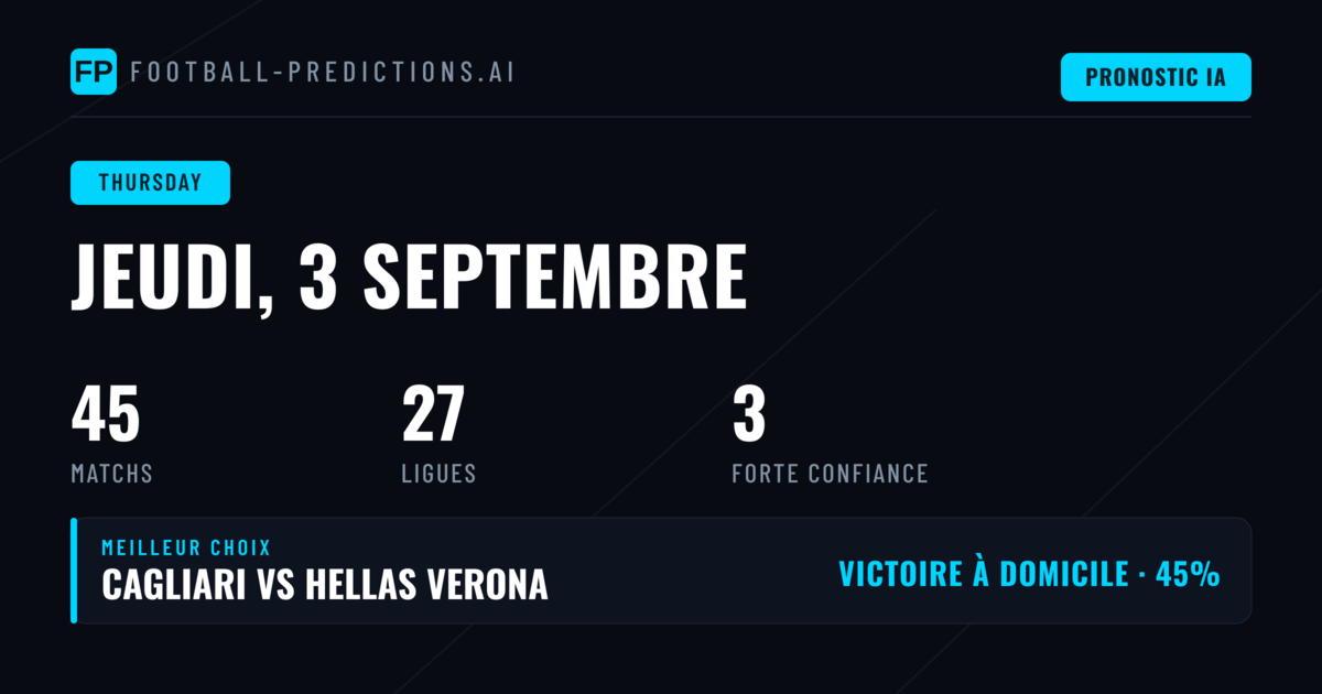 Un programmation dense ce jeudi