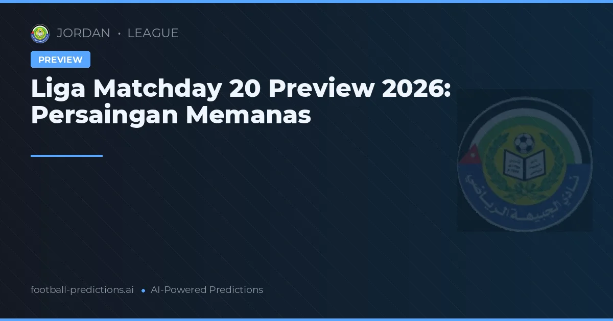 Liga Matchday 20 Preview 2026: Persaingan Memanas