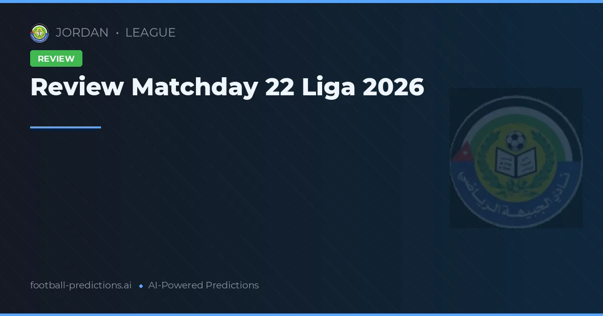 Review Matchday 22 Liga 2026