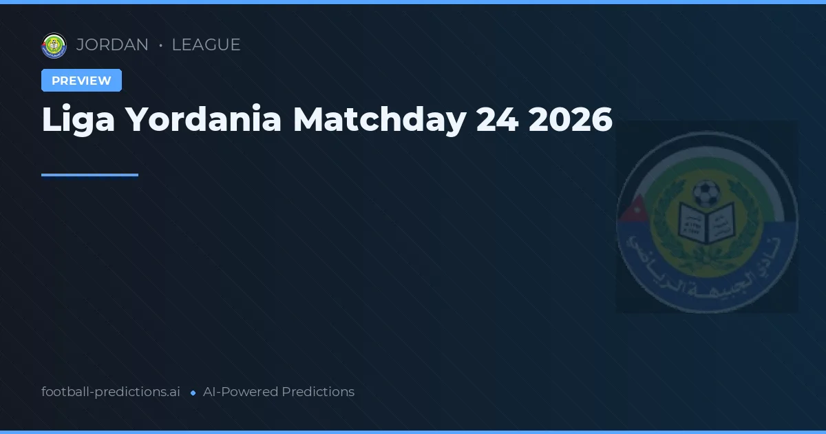Liga Yordania Matchday 24 2026