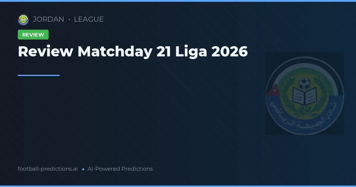 Review Matchday 21 Liga 2026
