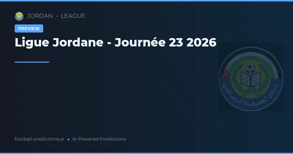 Ligue Jordane - Journée 23 2026