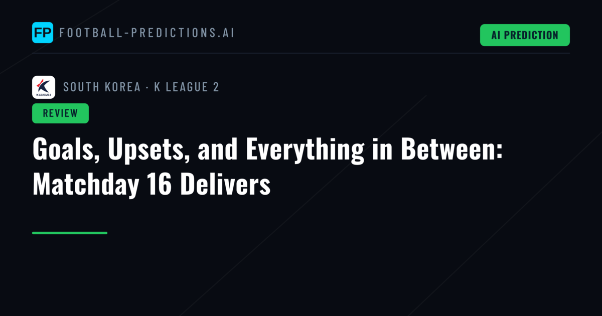 Goals, Upsets, and Everything in Between: Matchday 16 Delivers