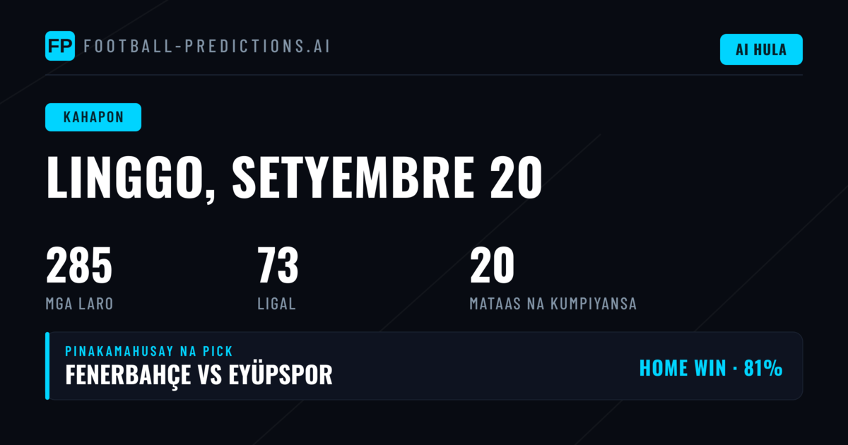 Pagsusuri sa mga Prediction noong Linggo