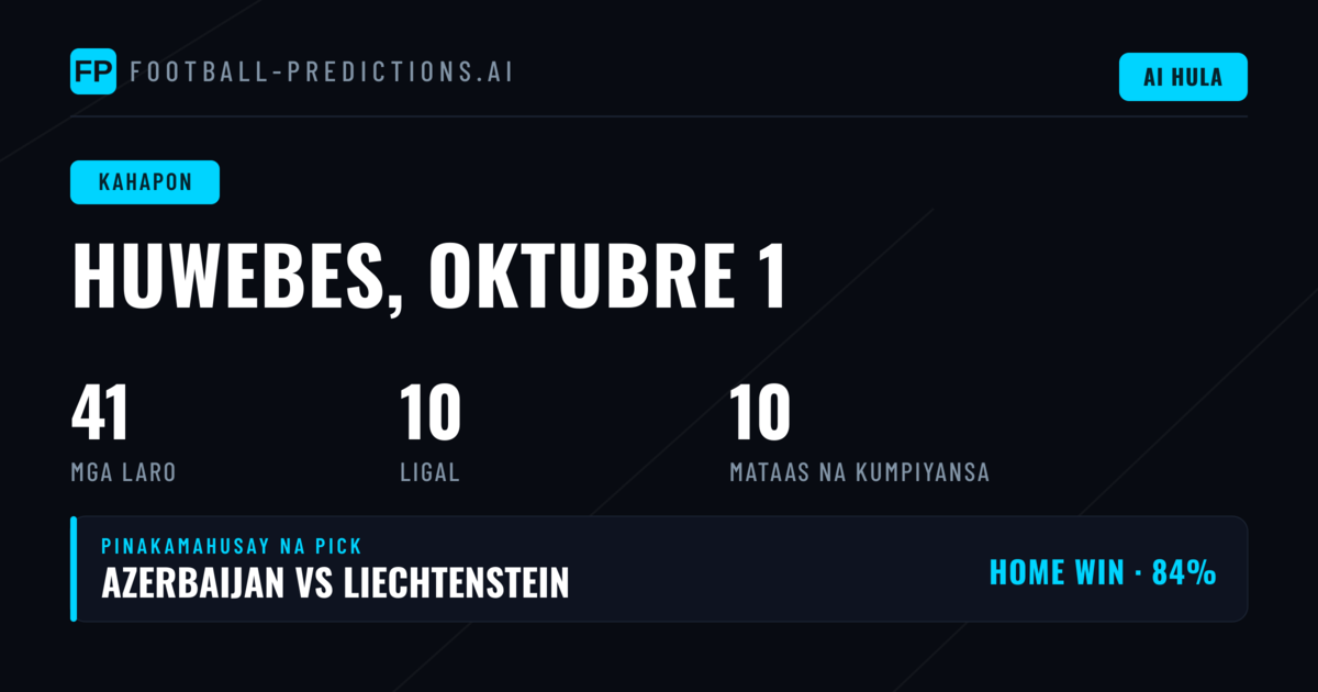 Kabuoang Resulta ng mga Tip noong Huwebes, 1 Oct 2026