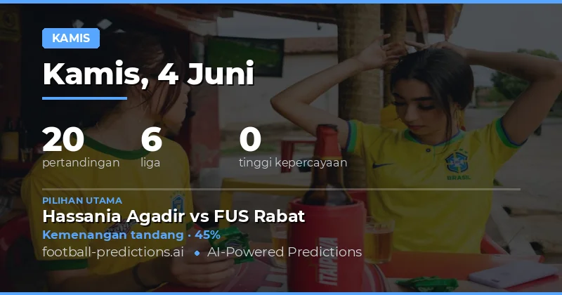 Prediksi Bola Kamis 4 Juni 2026