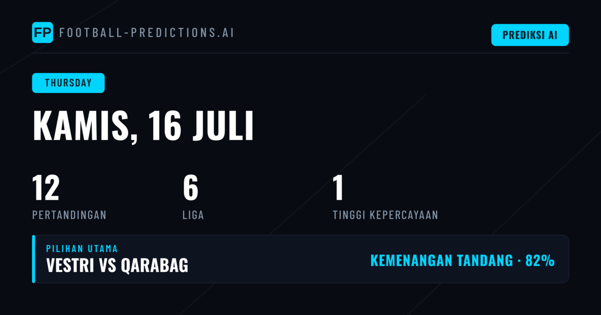 Europa League Pimpin Jadwal Kamis 16 Juli 2026