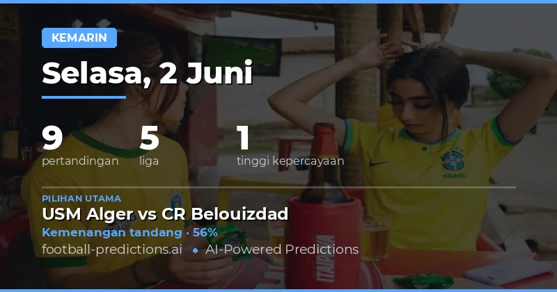 Ringkasan Performa Prediksi Selasa, 2 Juni 2026