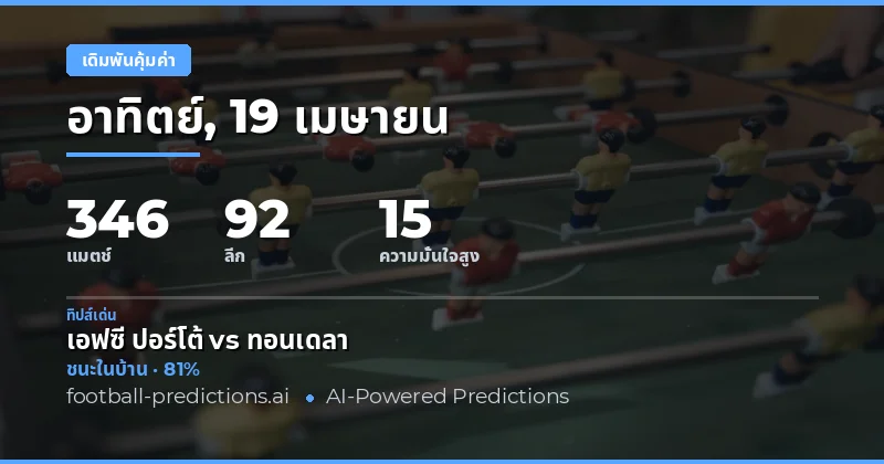 โอกาสในการทำกำไรจากเกมฟุตบอลวันศุกร์