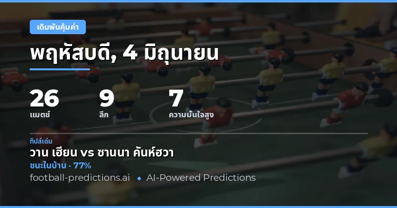 บทนำ: โอกาสทองในการวางเดิมพันวันนี้
