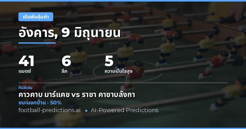 แนวทางการหาค่าเดิมพันที่คุ้มค่าในวันที่ 9 มิถุนายน 2569