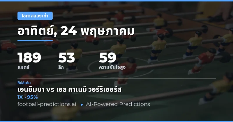 บทนำสู่การวิเคราะห์ Double Chance วันที่ 24 พฤษภาคม 2026