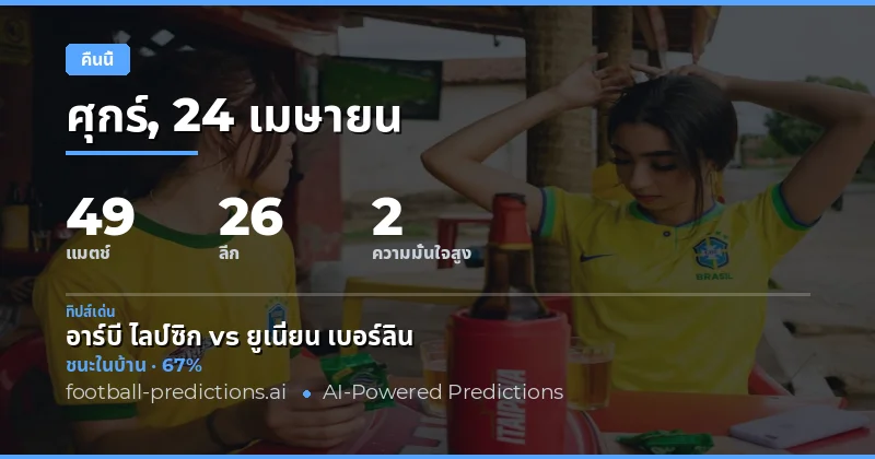 เจาะลึกสถิติและแนวโน้มผลการแข่งขันฟุตบอลคืนนี้