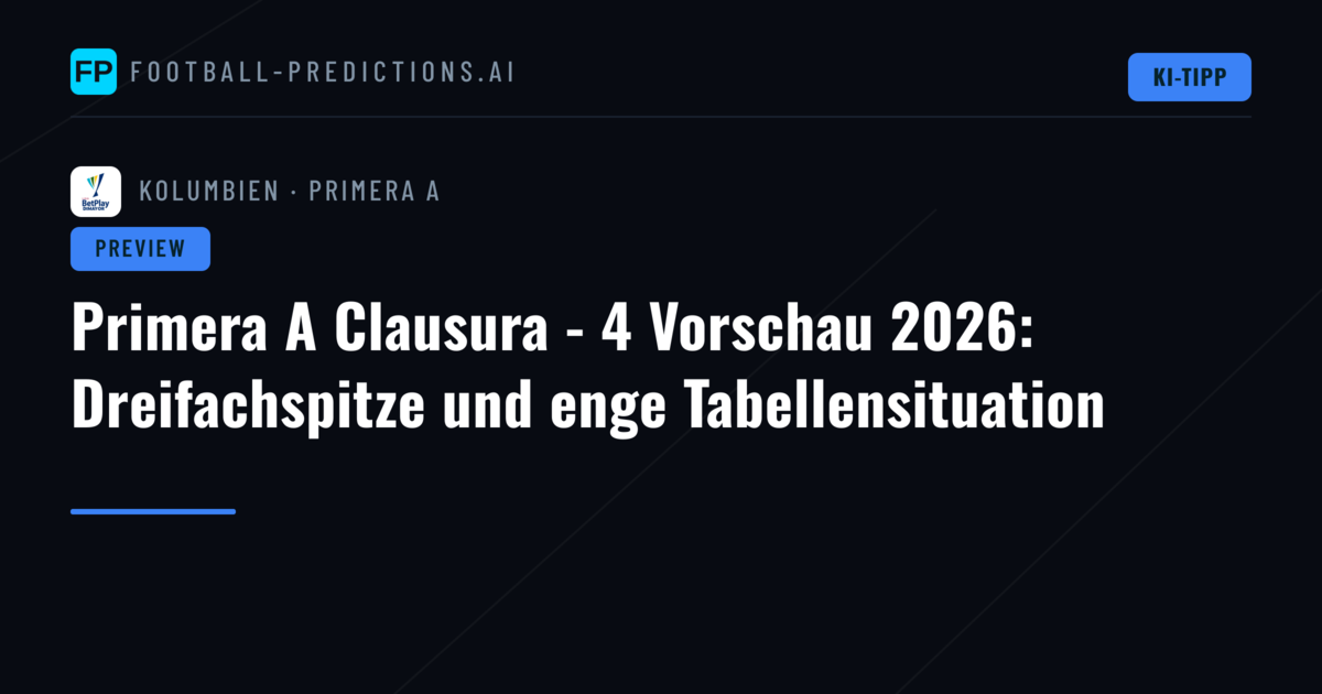 Primera A Clausura - 4 Vorschau 2026: Dreifachspitze und enge Tabellensituation
