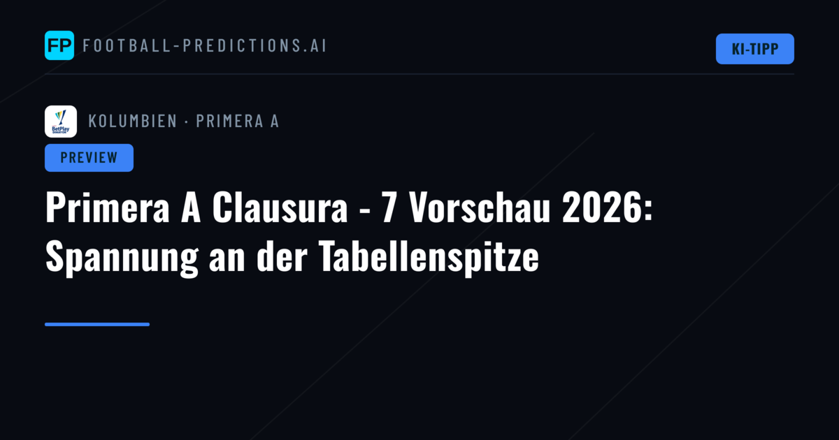 Primera A Clausura - 7 Vorschau 2026: Spannung an der Tabellenspitze