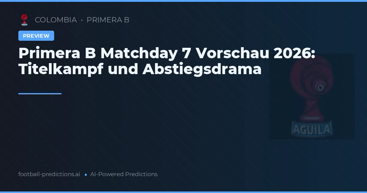 Primera B Matchday 7 Vorschau 2026: Titelkampf und Abstiegsdrama