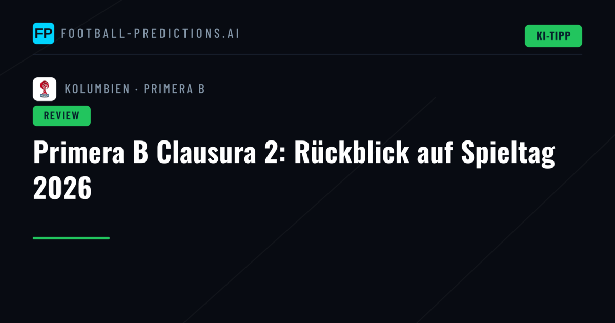 Primera B Clausura 2: Rückblick auf Spieltag 2026