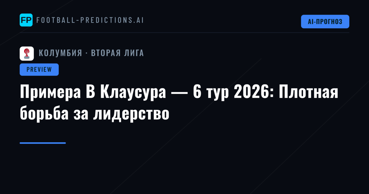 Примера B Клаусура — 6 тур 2026: Плотная борьба за лидерство