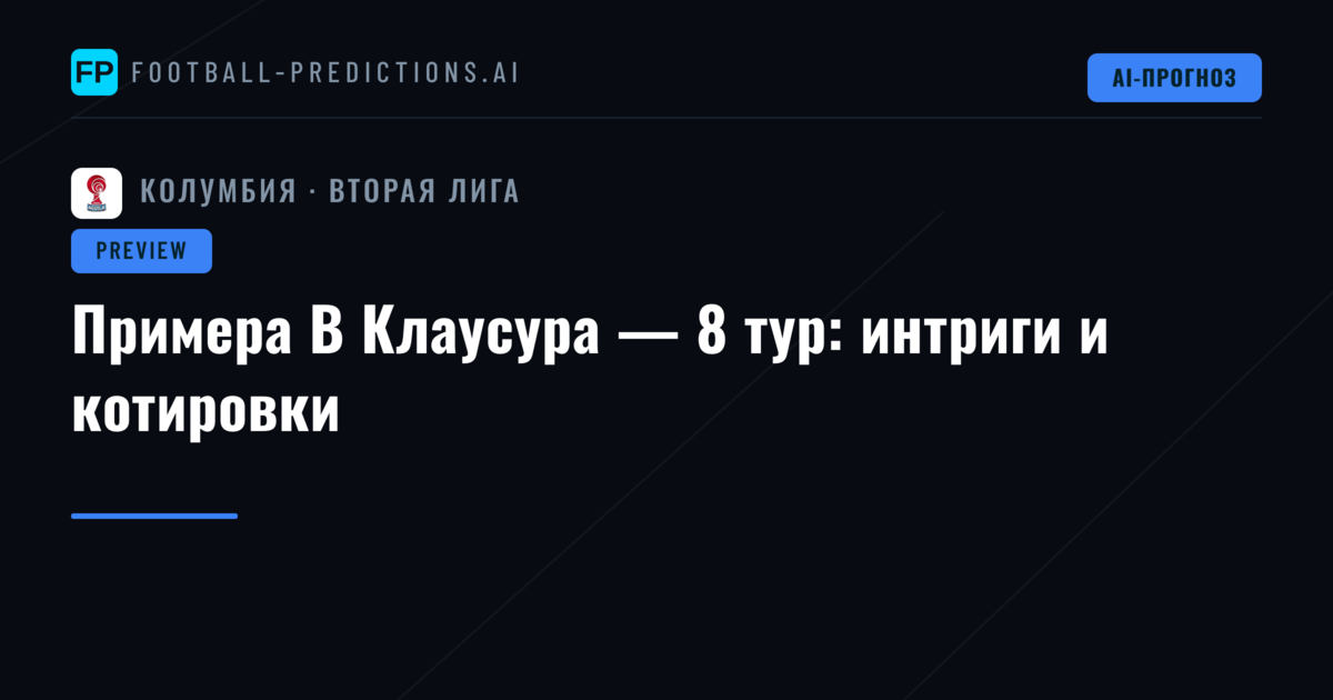 Примера B Клаусура — 8 тур: интриги и котировки