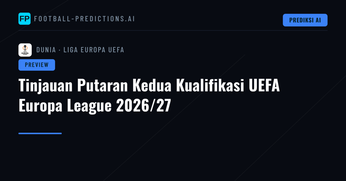 Tinjauan Putaran Kedua Kualifikasi UEFA Europa League 2026/27