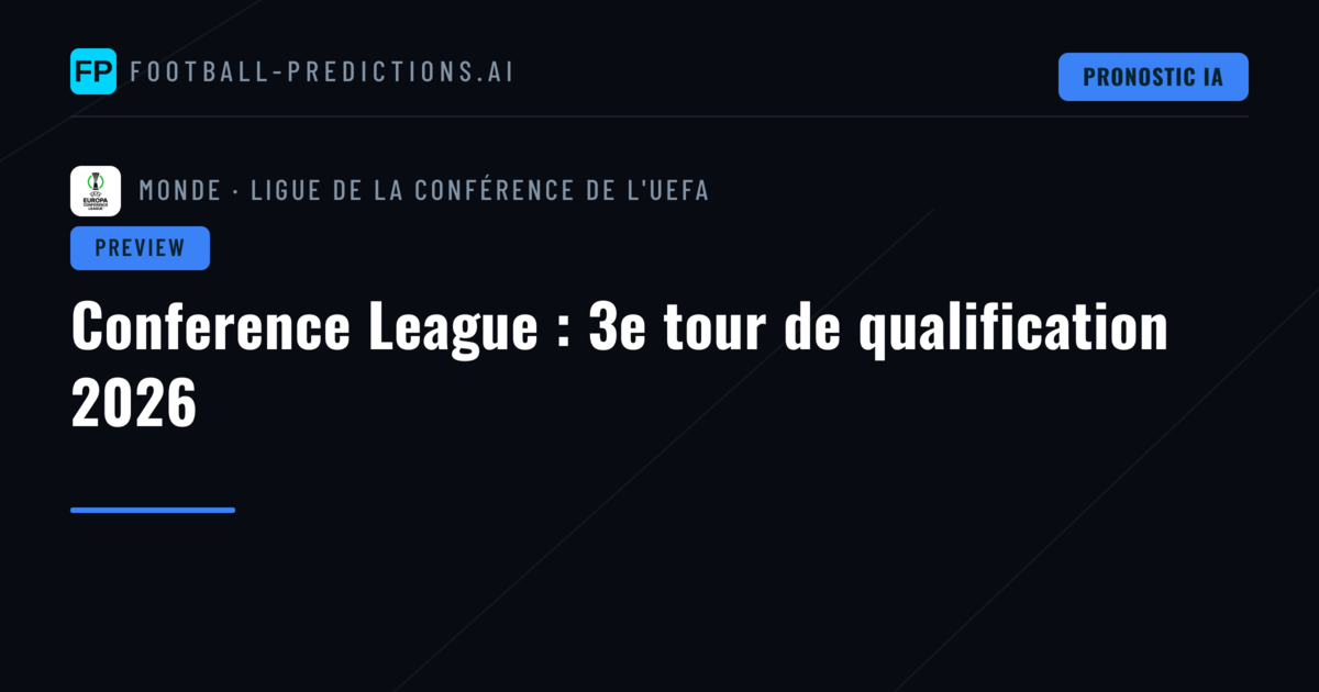 Conference League : 3e tour de qualification 2026