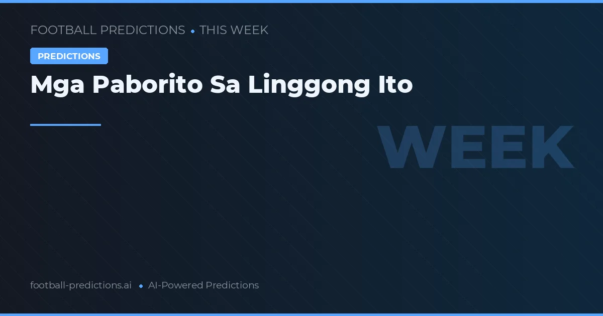 Mga Paborito Sa Linggong Ito