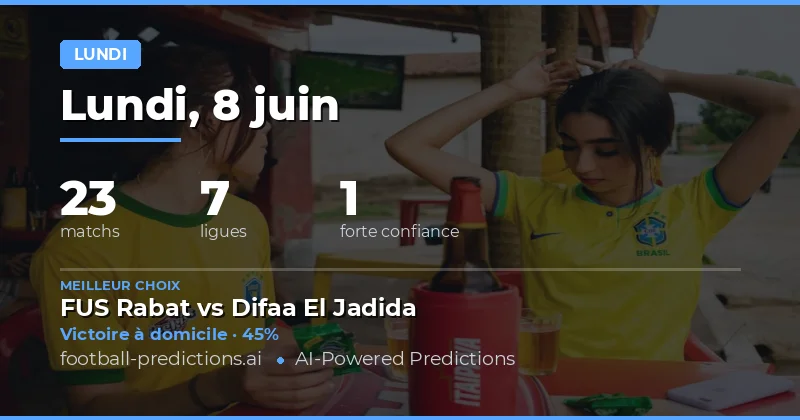 23 matchs lundi : les tendances à exploiter ce 8 juin