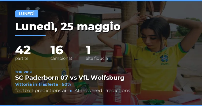Panoramica delle Partite di Lunedì 25 Maggio 2026