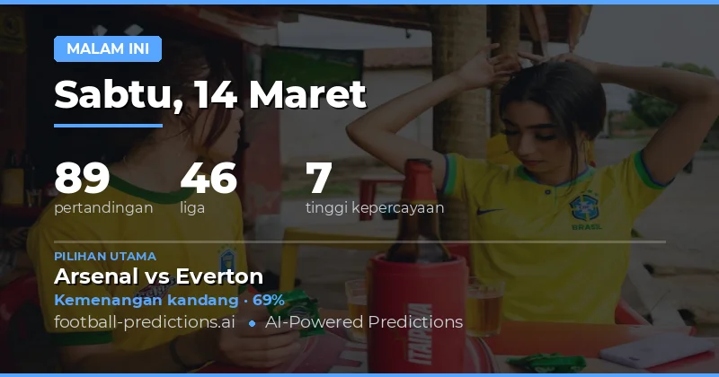 Prediksi sepak bola Malam Ini 14 Maret 2026: taruhan terbaik