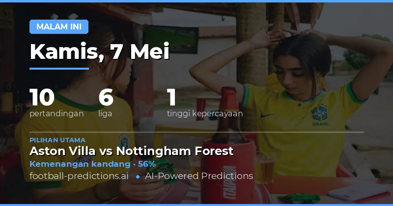 Prediksi Pertandingan Malam Ini 7 May 2026