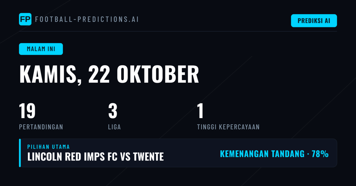 Prediksi Kamis, 22 Oktober 2026: UEFA Conference League