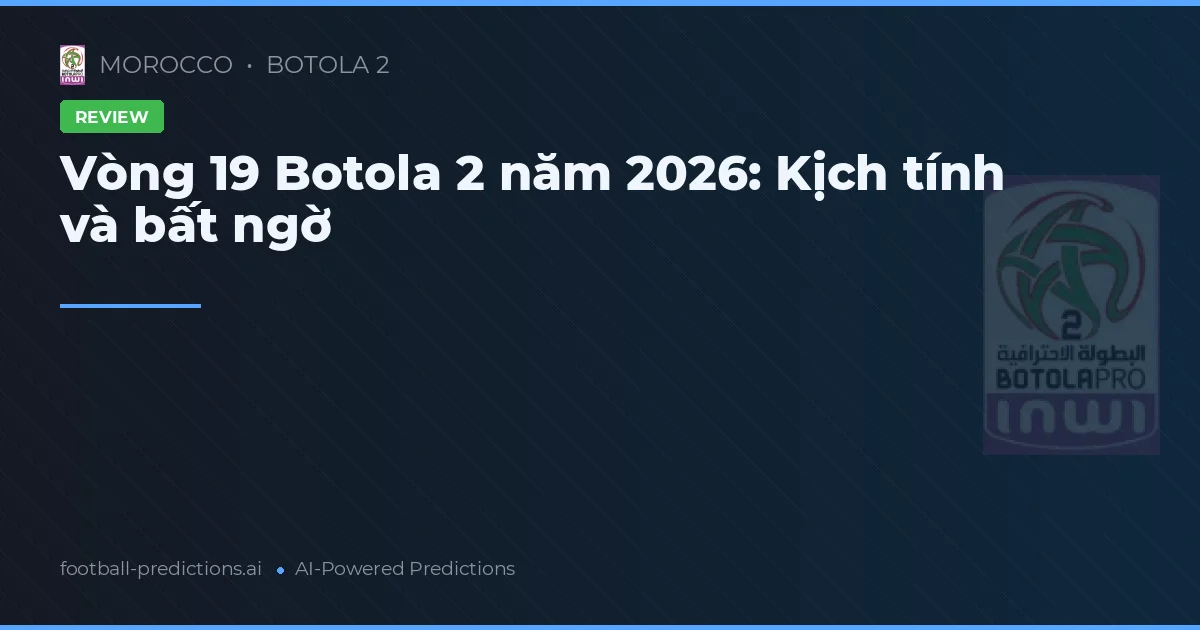 Vòng 19 Botola 2 năm 2026: Kịch tính và bất ngờ