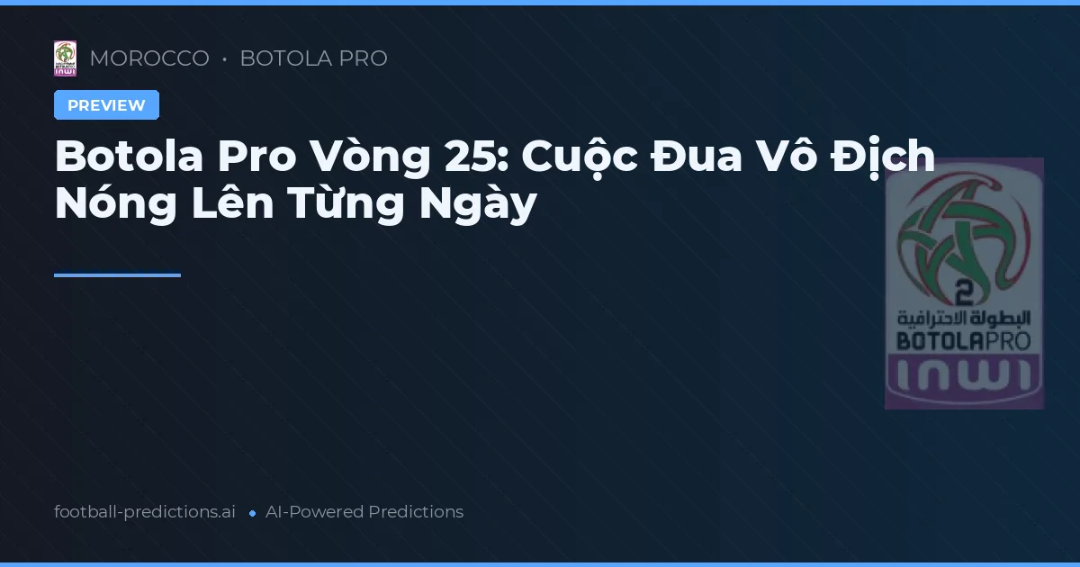 Botola Pro Vòng 25: Cuộc Đua Vô Địch Nóng Lên Từng Ngày