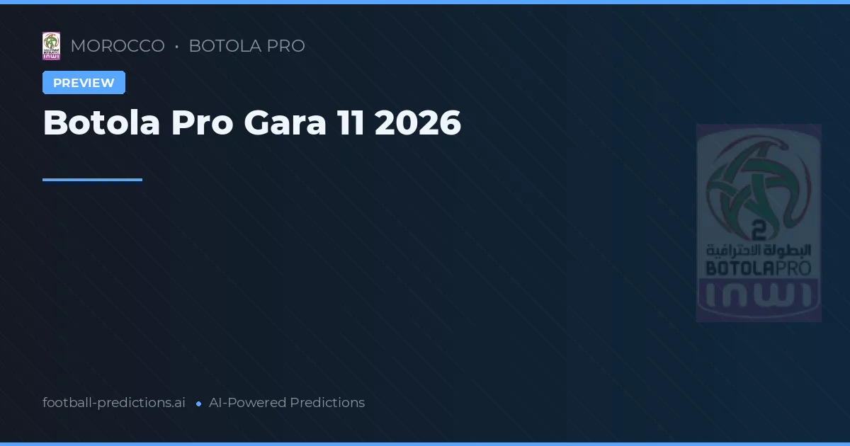Botola Pro Gara 11 2026