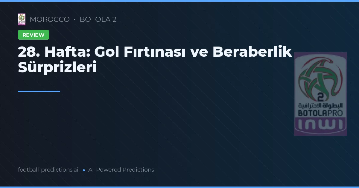 28. Hafta: Gol Fırtınası ve Beraberlik Sürprizleri