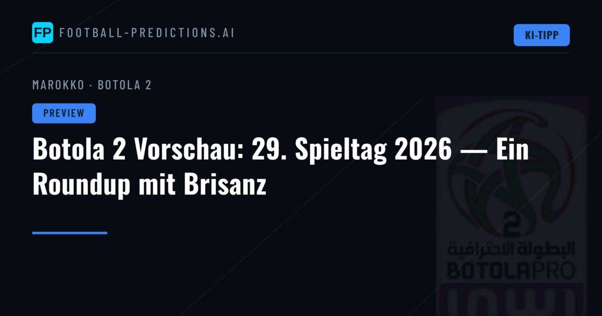 Botola 2 Vorschau: 29. Spieltag 2026 — Ein Roundup mit Brisanz