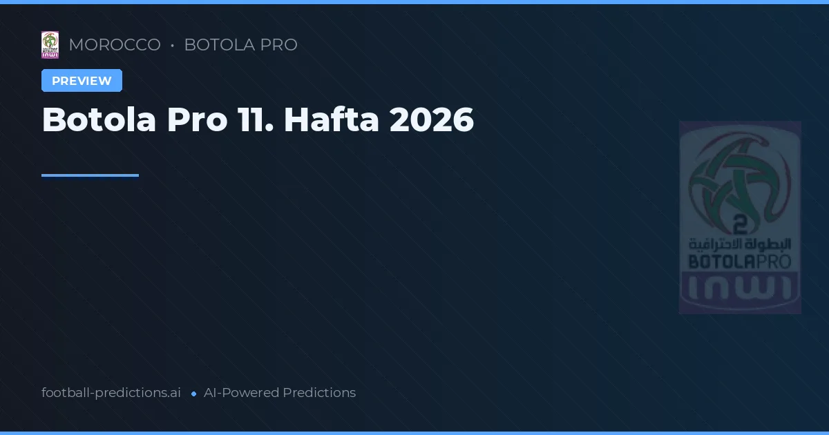 Botola Pro 11. Hafta 2026