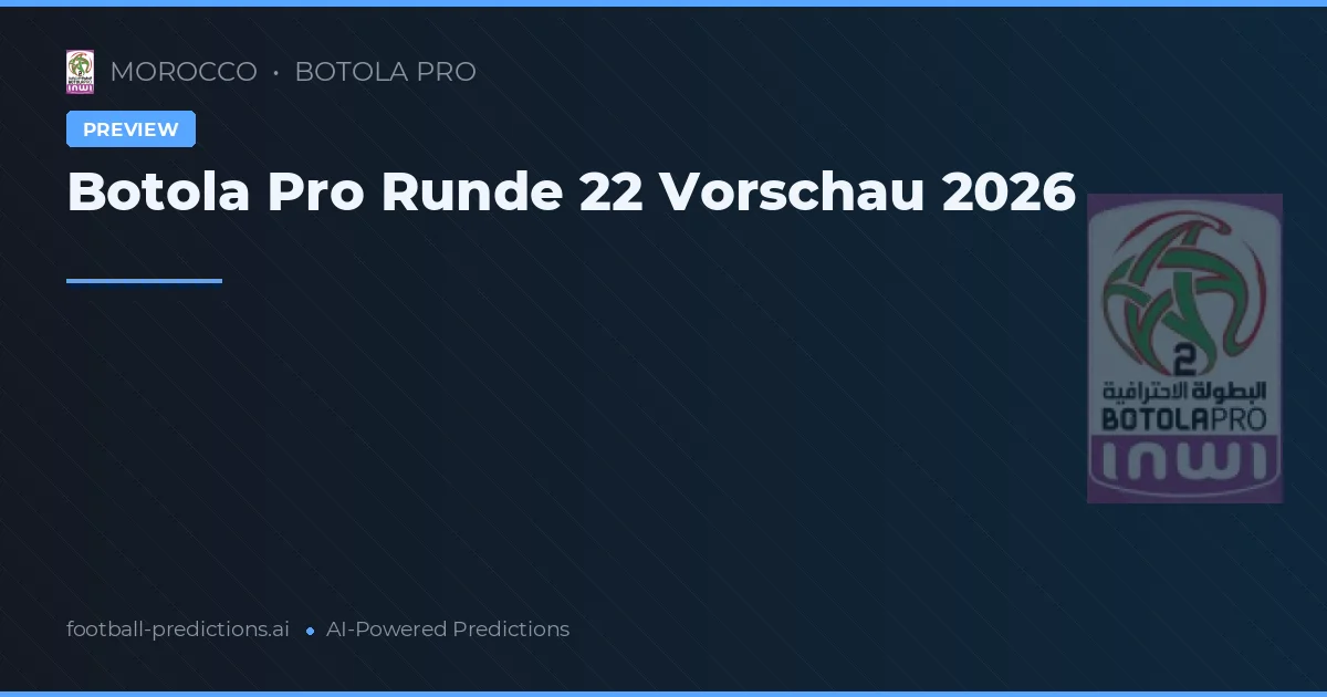 Botola Pro Runde 22 Vorschau 2026