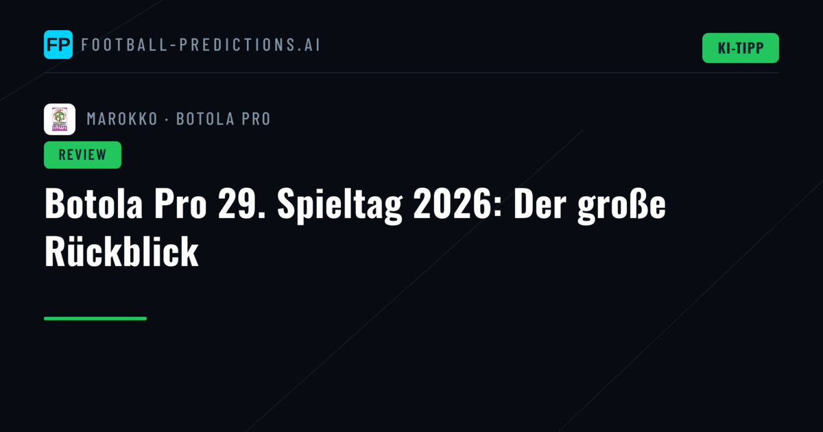 Botola Pro 29. Spieltag 2026: Der große Rückblick