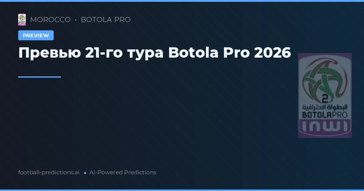 Превью 21-го тура Botola Pro 2026