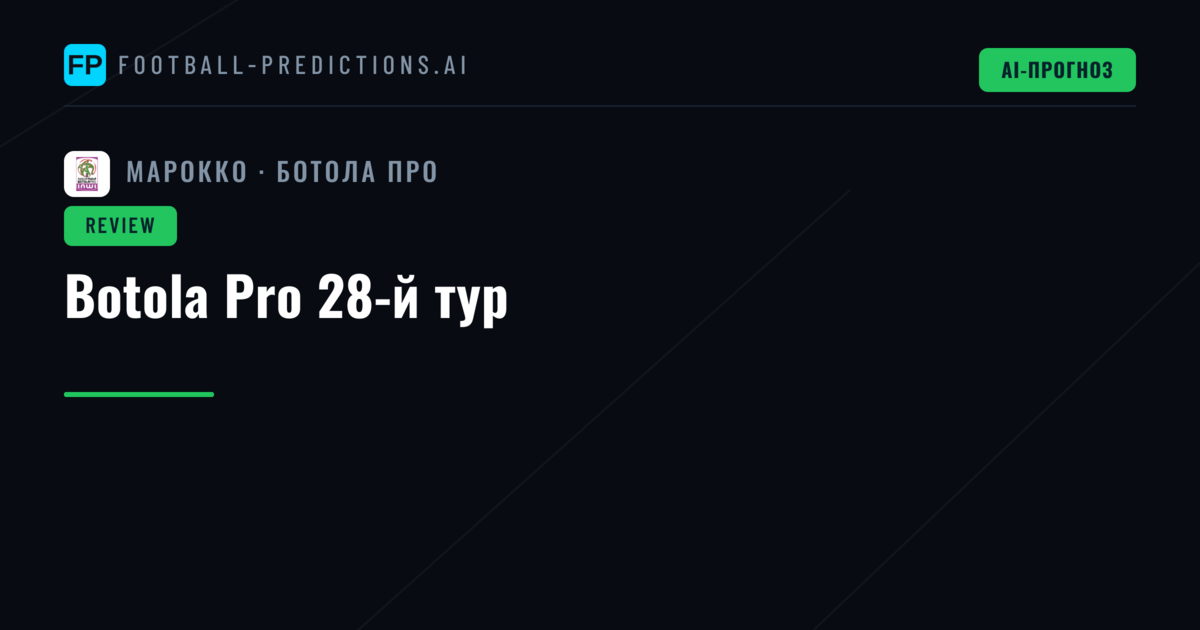 Botola Pro 28-й тур