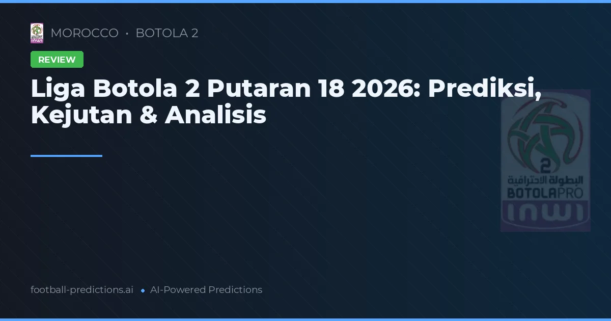 Liga Botola 2 Putaran 18 2026: Prediksi, Kejutan & Analisis